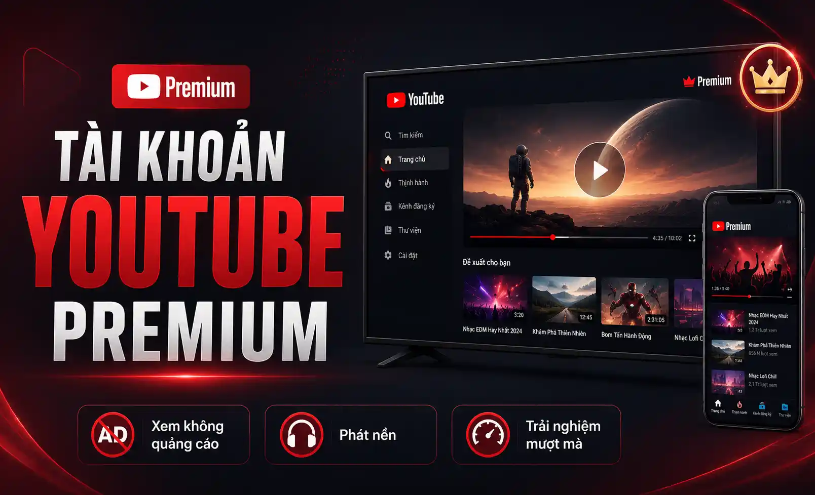 Tài Khoản YouTube Premium Tài Khoản YouTube Premium