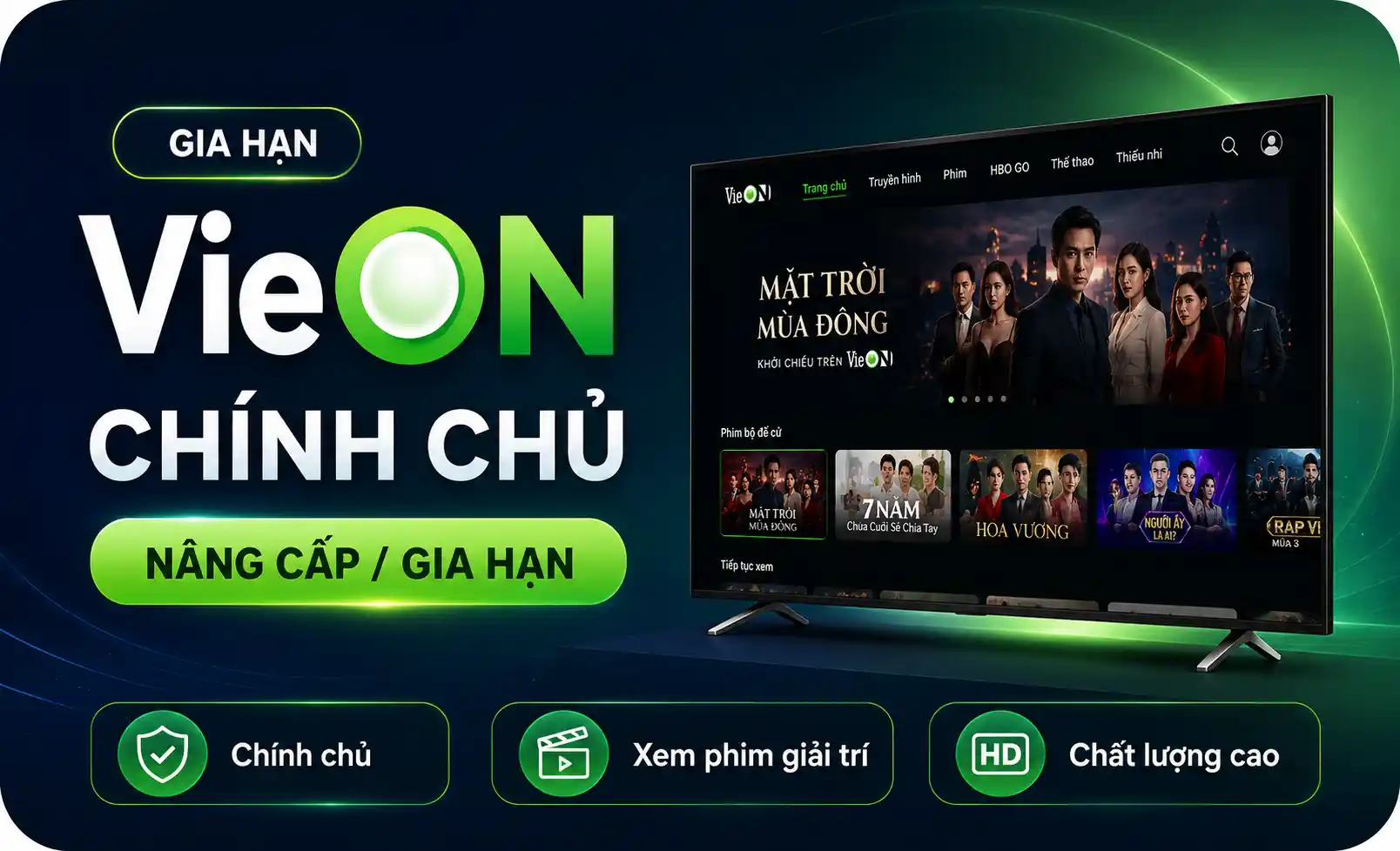 Gia Hạn VieON Chính Chủ