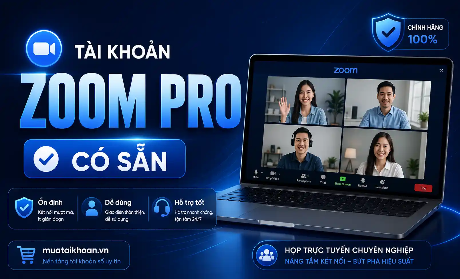 Tài khoản Zoom Pro Có Sẵn Tài khoản Zoom Pro Có Sẵn