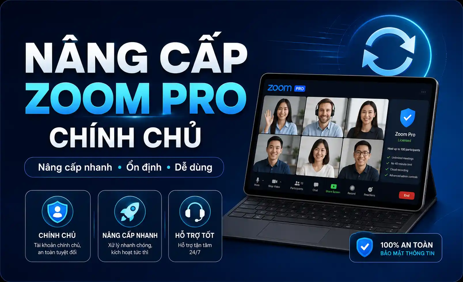 Nâng cấp Zoom Pro Chính Chủ Nâng cấp Zoom Pro Chính Chủ